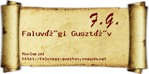 Faluvégi Gusztáv névjegykártya